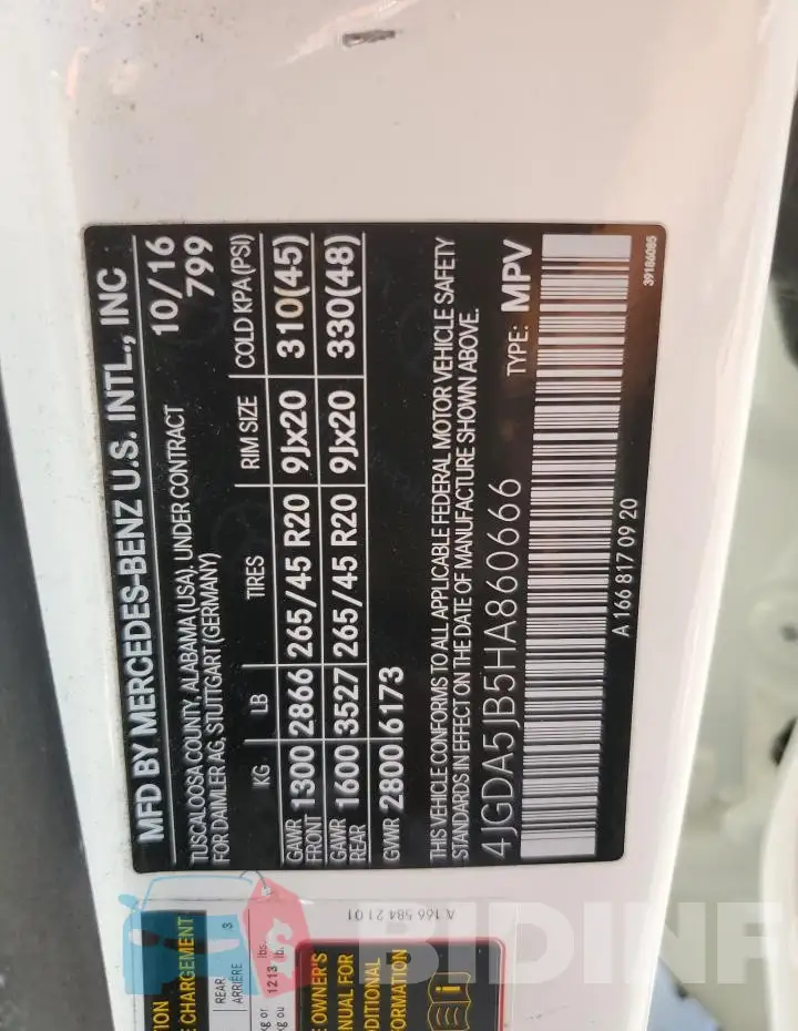 4JGDA5JB5HA860666 Photo# 13