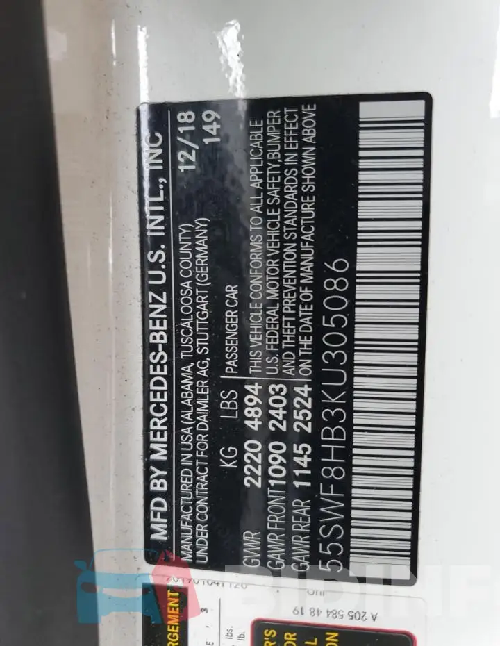 55SWF8HB3KU305086 Photo# 12