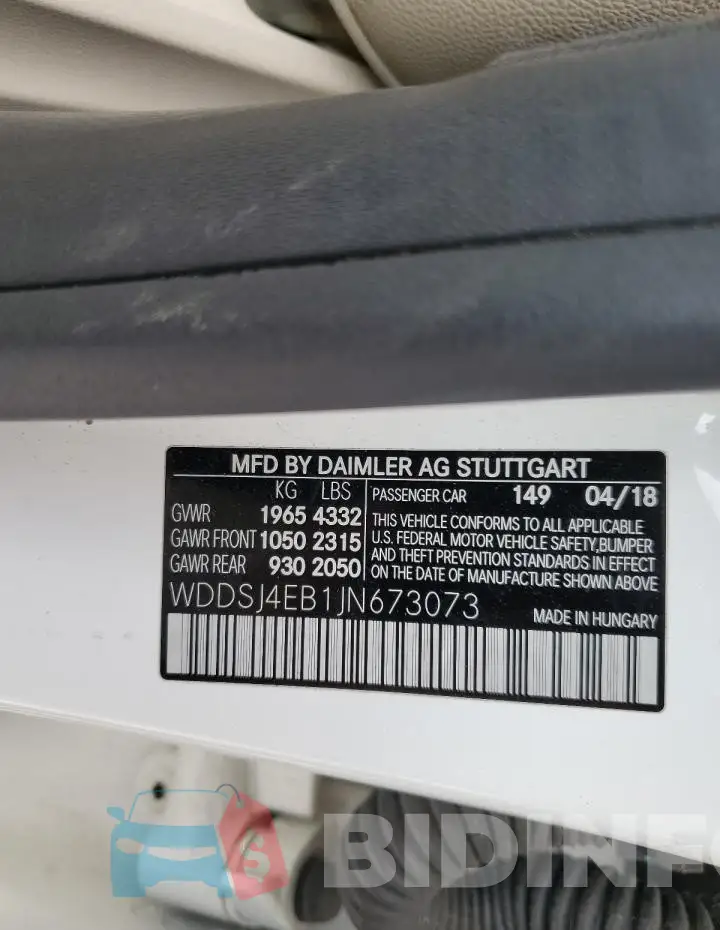 WDDSJ4EB1JN673073 Photo# 13