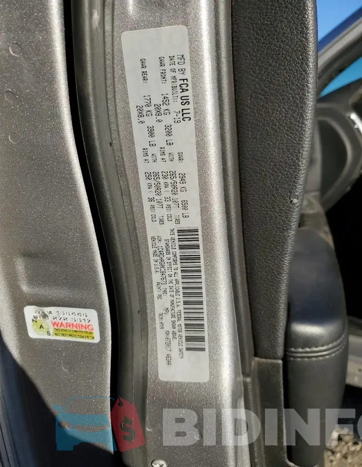 1C4RDHAG0KC847673 Photo# 13