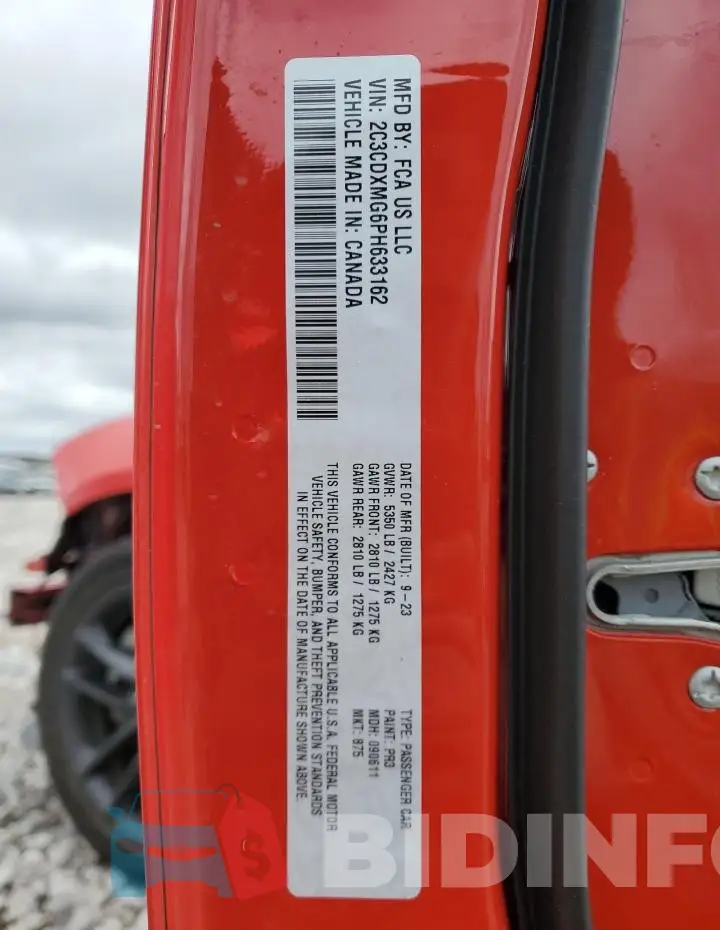 2C3CDXMG6PH633162 Photo# 13