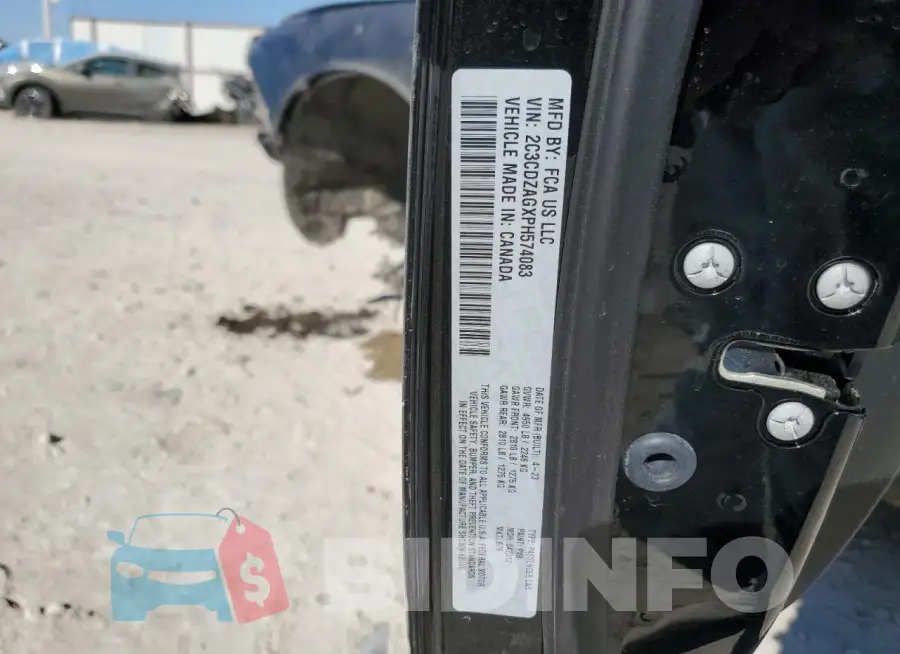2C3CDZAGXPH574083 Photo# 12