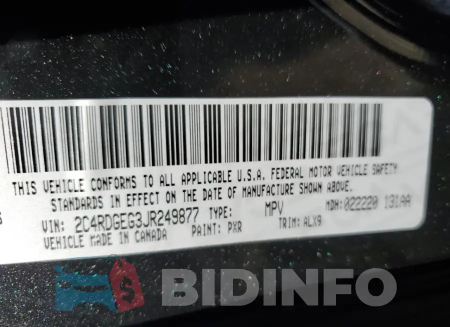 2C4RDGEG3JR249877 Photo# 13
