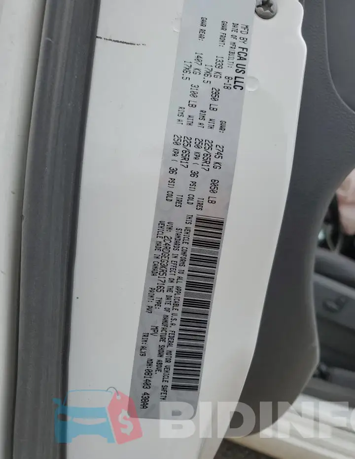 2C4RDGEG3KR517165 Photo# 13
