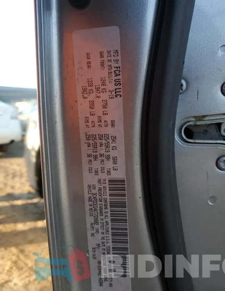3C4PDDEG4KT720682 Photo# 14