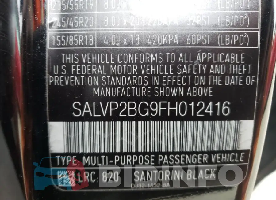 SALVP2BG9FH012416 Photo# 12
