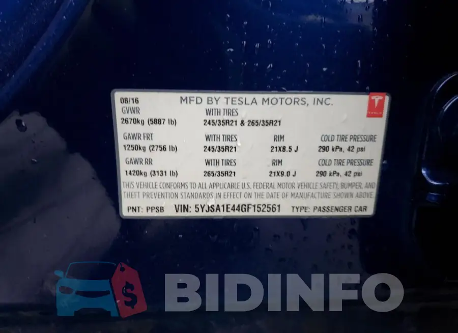 5YJSA1E44GF152561 Photo# 12