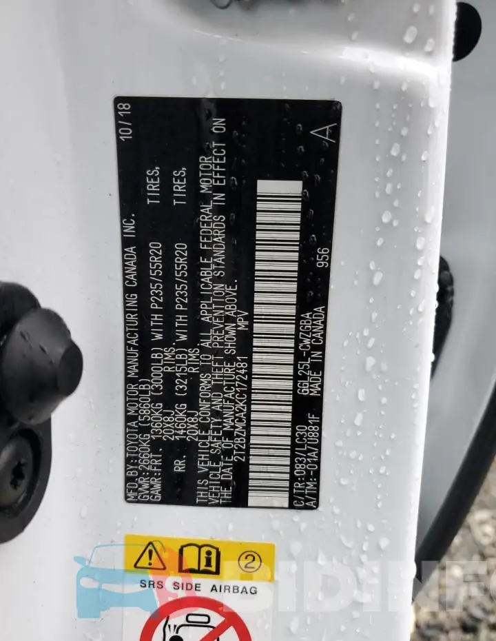 2T2BZMCA2KC172481 Photo# 13