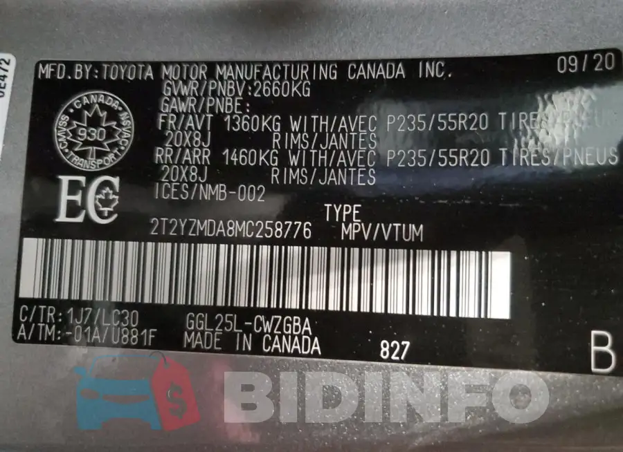 2T2YZMDA8MC258776 Photo# 13