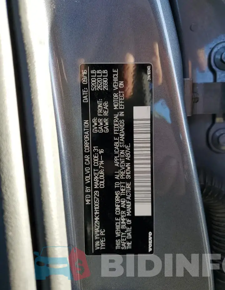 YV1A22MK1H1005729 Photo# 12