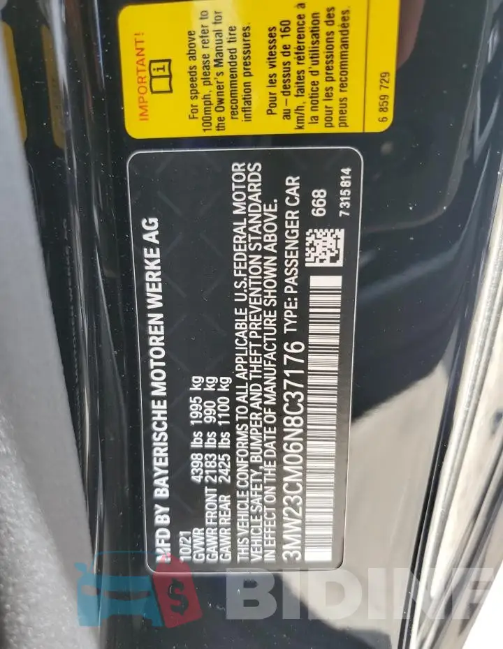 3MW23CM06N8C37176 Photo# 13