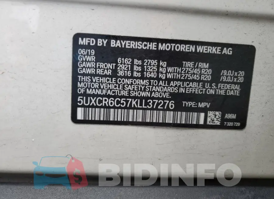 5UXCR6C57KLL37276 Photo# 13