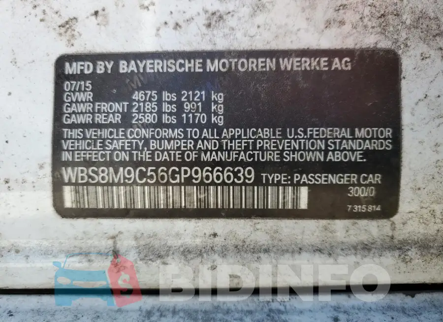 WBS8M9C56GP966639 Photo# 12