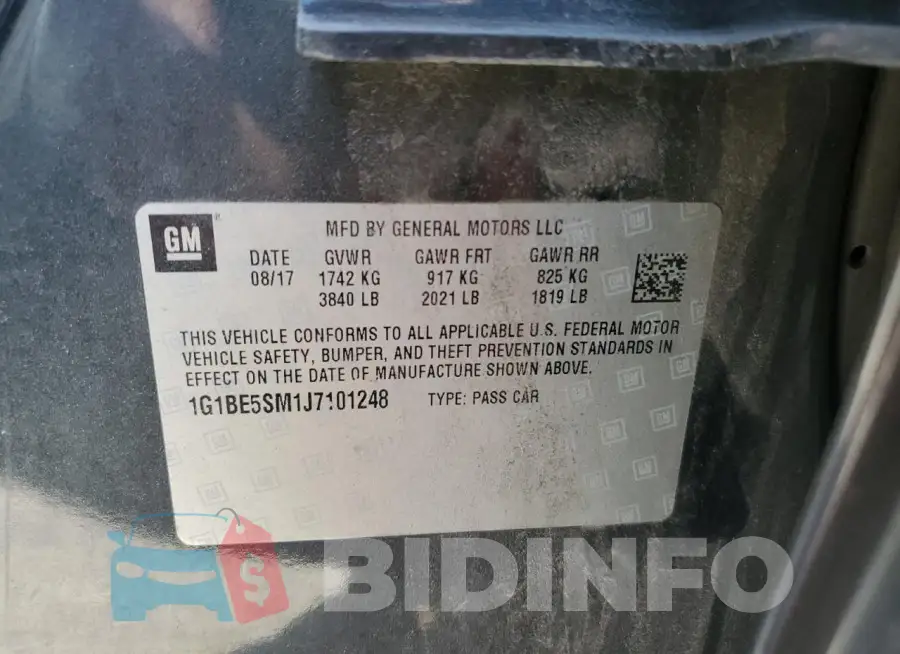 1G1BE5SM1J7101248 Photo# 12