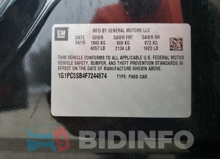1G1PC5SB4F7244874 Photo# 13