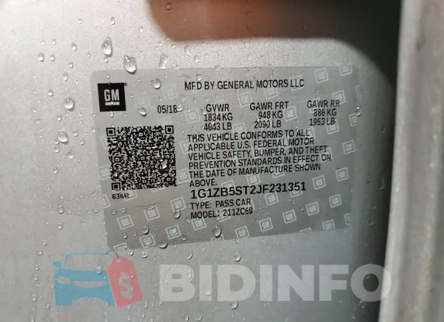 1G1ZB5ST2JF231351 Photo# 12
