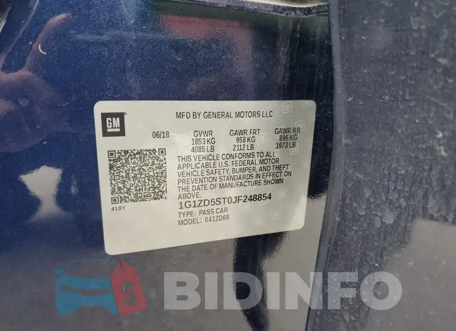 1G1ZD5ST0JF248854 Photo# 12