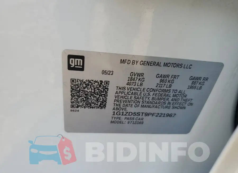 1G1ZD5ST9PF221967 Photo# 13