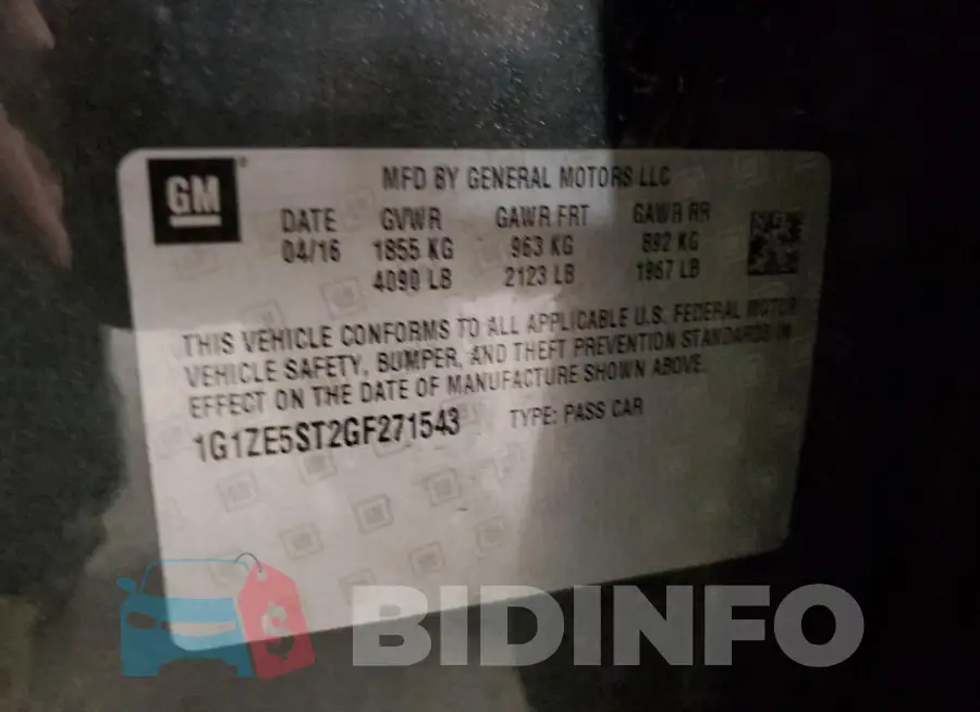 1G1ZE5ST2GF271543 Photo# 12