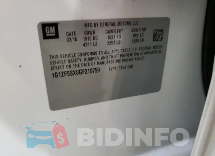 1G1ZF5SX8GF219799 Photo# 12