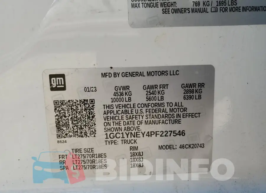 1GC1YNEY4PF227546 Photo# 13