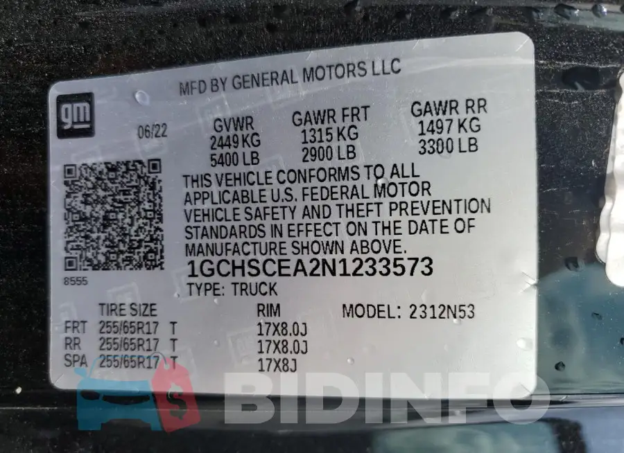 1GCHSCEA2N1233573 Photo# 12