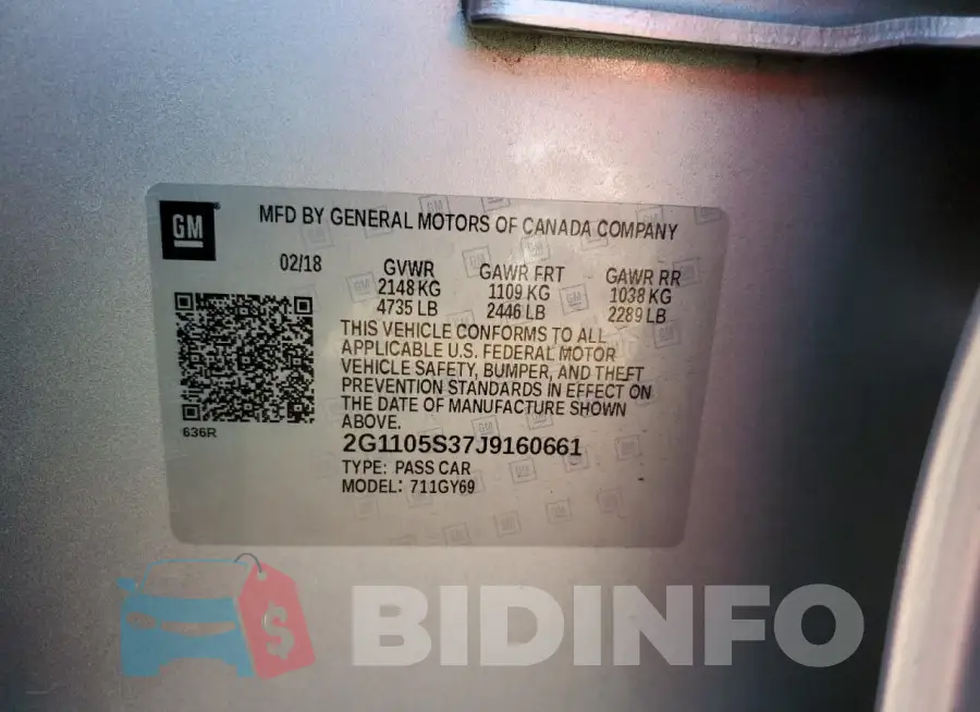 2G1105S37J9160661 Photo# 12