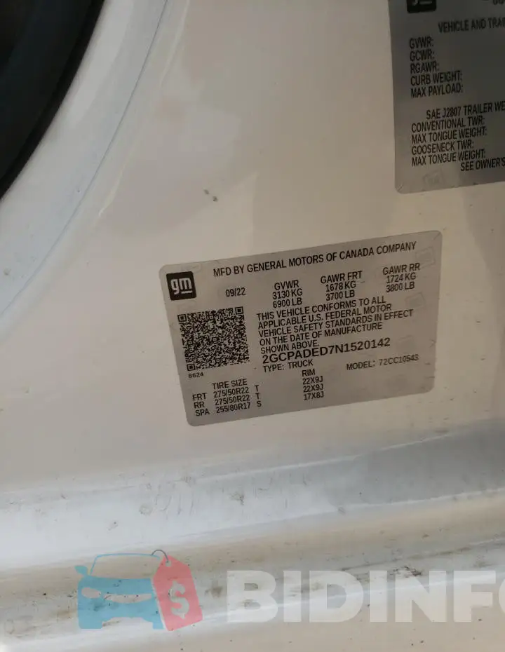 2GCPADED7N1520142 Photo# 13