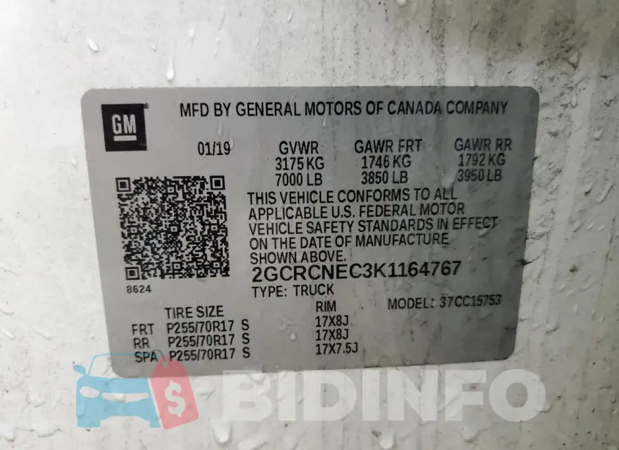 2GCRCNEC3K1164767 Photo# 13