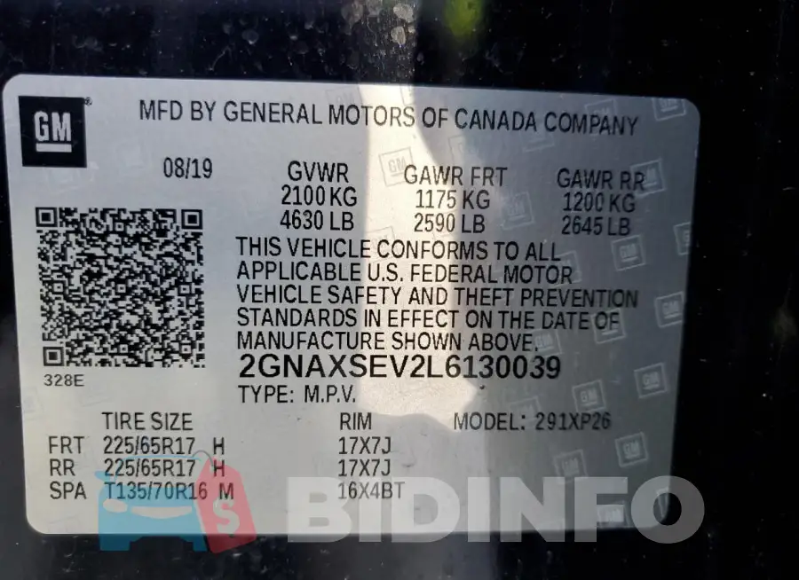 2GNAXSEV2L6130039 Photo# 13