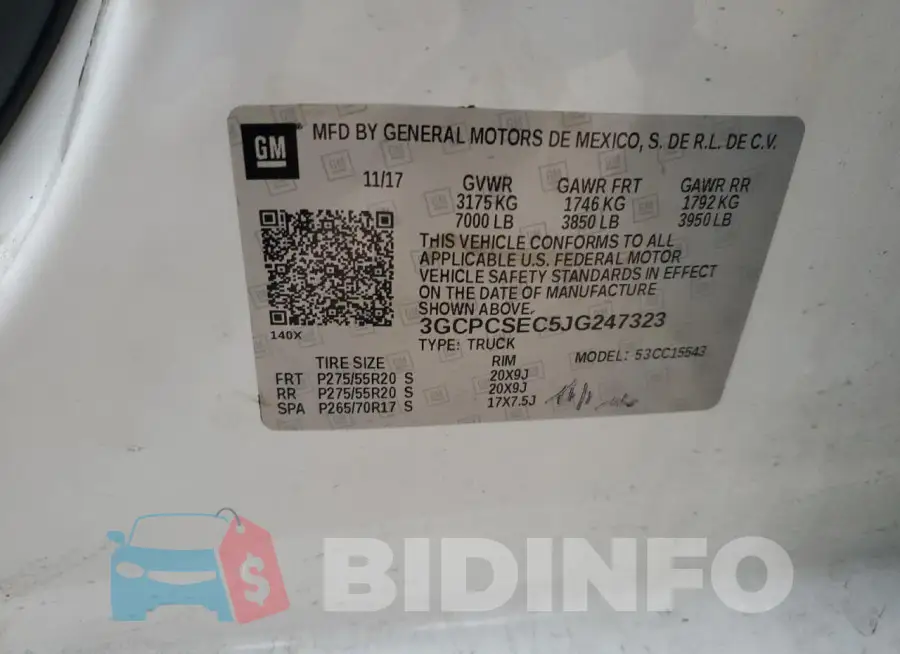 3GCPCSEC5JG247323 Photo# 12