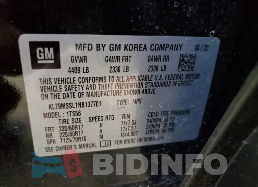 KL79MSSL1NB137701 Photo# 12