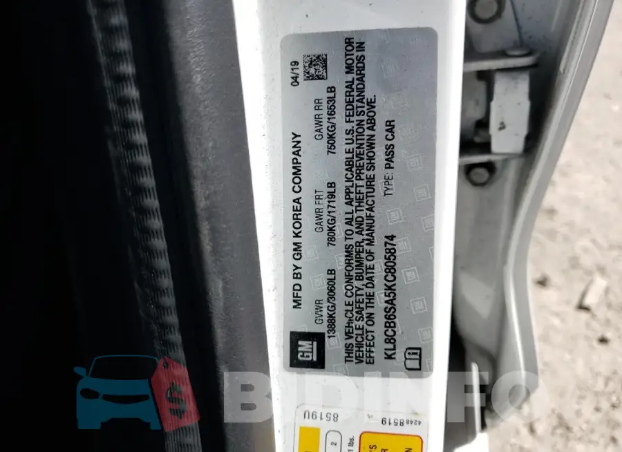 KL8CB6SA5KC805874 Photo# 13