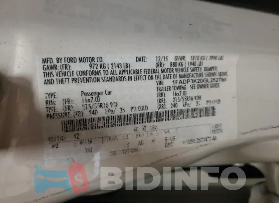 1FADP3K20GL252780 Photo# 13