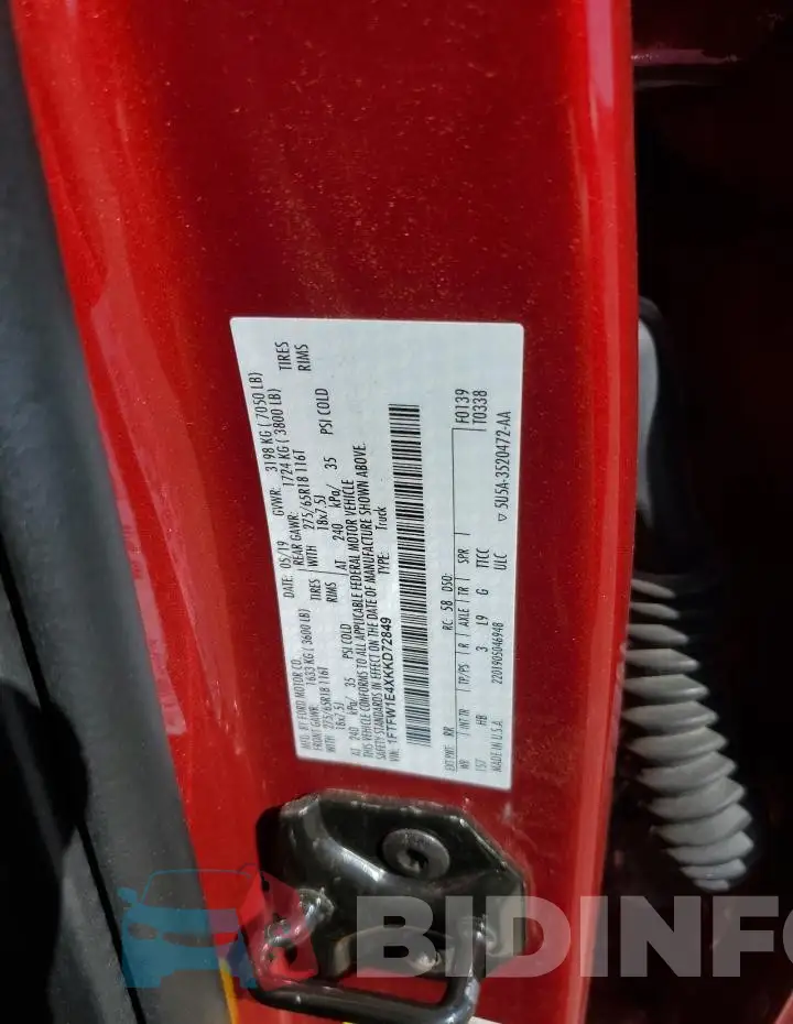 1FTFW1E4XKKD72849 Photo# 12