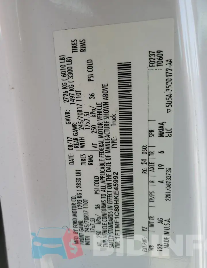 1FTMF1C80HKE45992 Photo# 12
