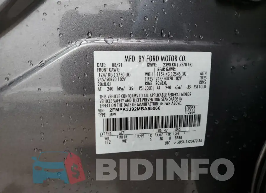 2FMPK3J92MBA65066 Photo# 13