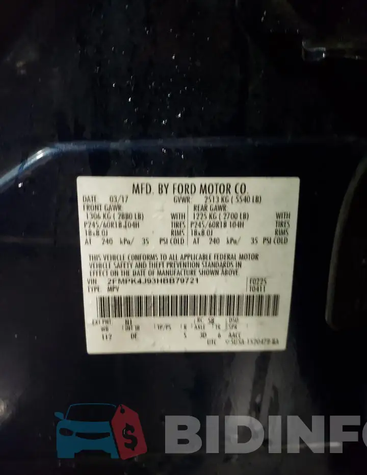 2FMPK4J93HBB79721 Photo# 12
