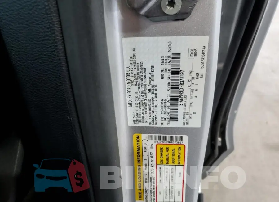 3FA6P0RUXHR373897 Photo# 12