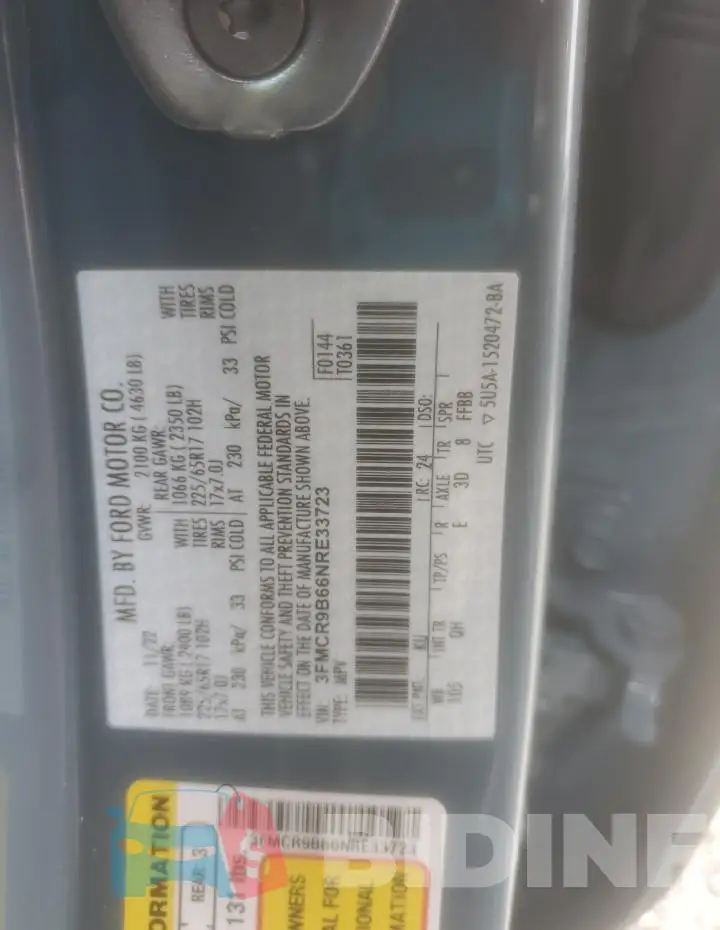 3FMCR9B66NRE33723 Photo# 14