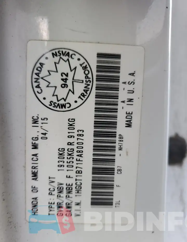 1HGCT1B71FA800783 Photo# 13
