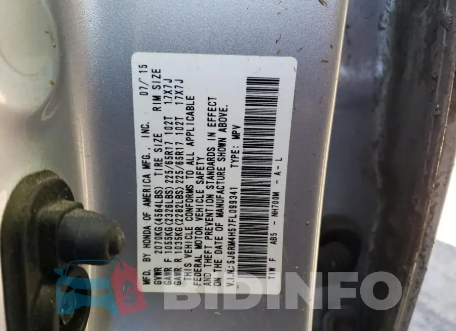 5J6RM4H57FL099341 Photo# 12