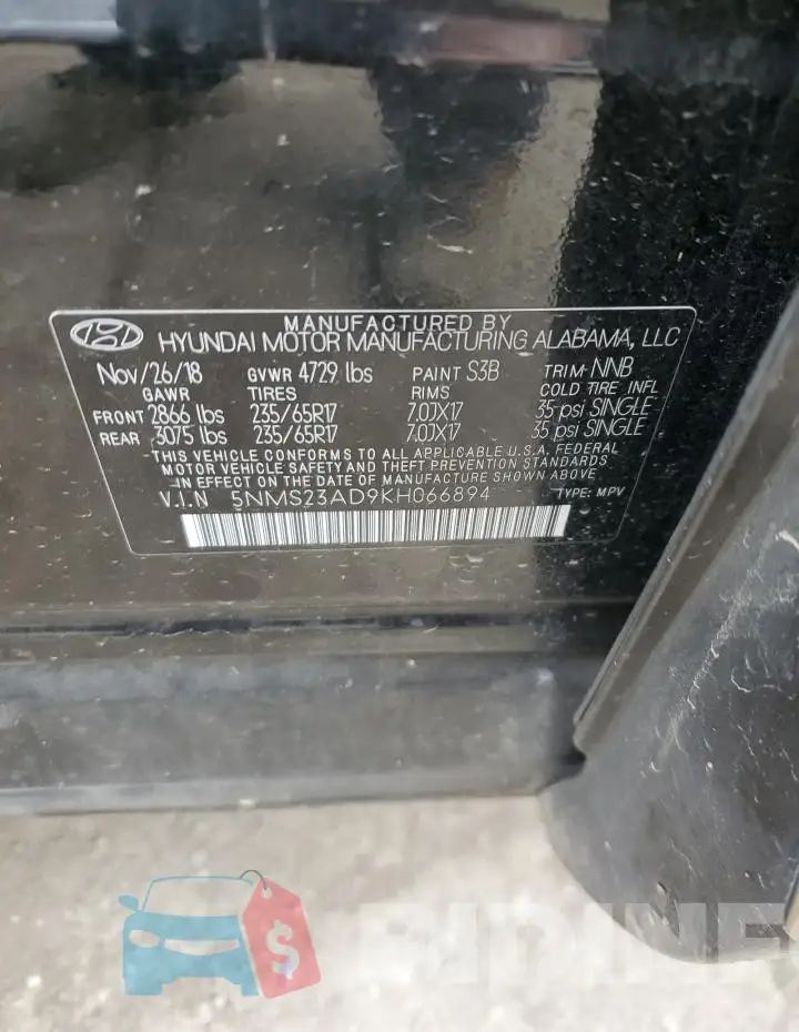 5NMS23AD9KH066894 Photo# 13