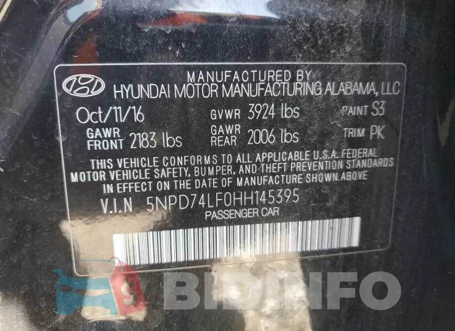 5NPD74LF0HH145395 Photo# 12