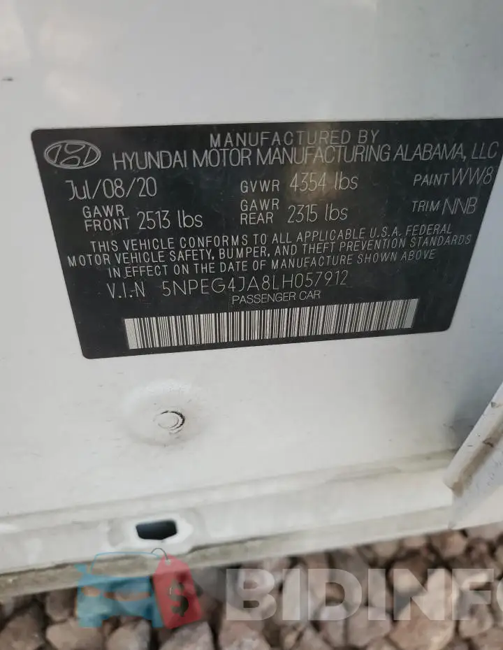 5NPEG4JA8LH057912 Photo# 13