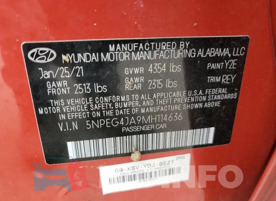 5NPEG4JA9MH114636 Photo# 12