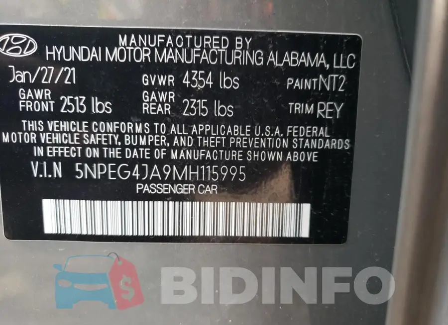 5NPEG4JA9MH115995 Photo# 12