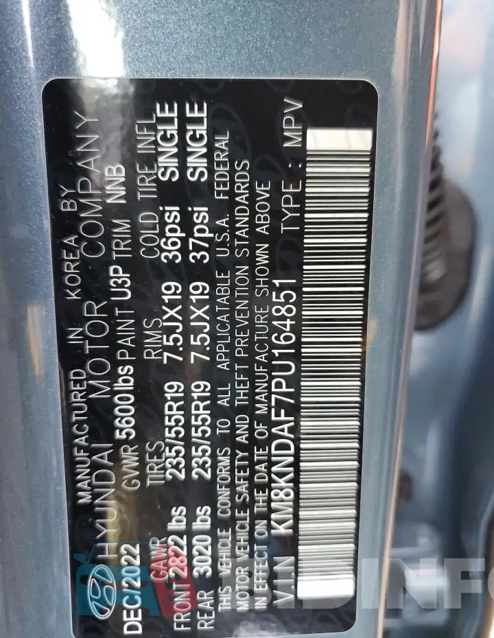 KM8KNDAF7PU164851 Photo# 13