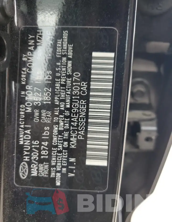 KMHCT4AE9GU130170 Photo# 12
