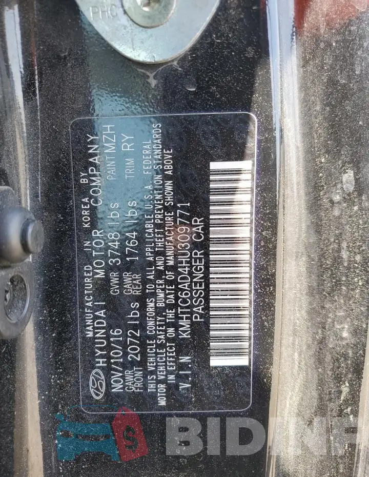 KMHTC6AD4HU309771 Photo# 12